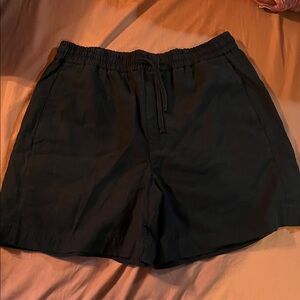 Zara Black Elastic Waist Shorts